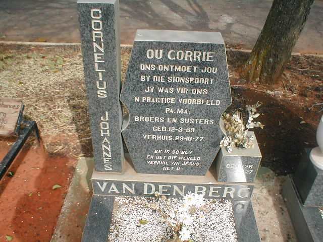 BERG Cornelius Johannes, van den 1959-1977