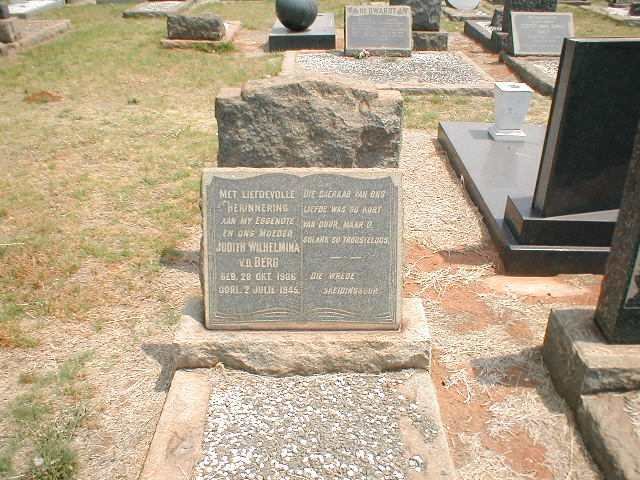 BERG Judith Wilhelmina, v.d. 1906-1945