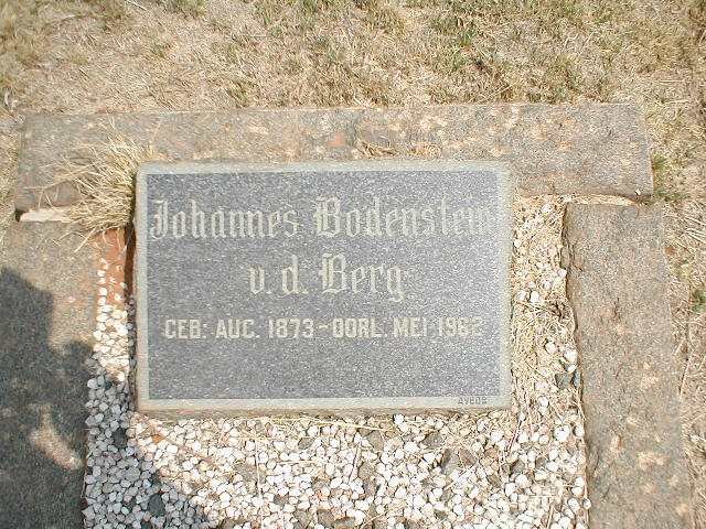 BERG Johannes Bodenstein, v.d. 1873-1962