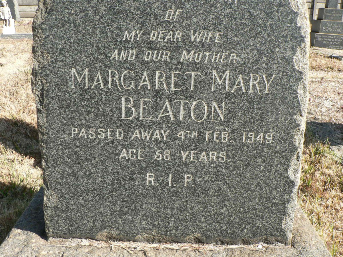 BEATON Margaret Mary -1949
