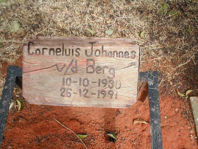 BERG Corneluis Johannes, v.d. 1930-1991