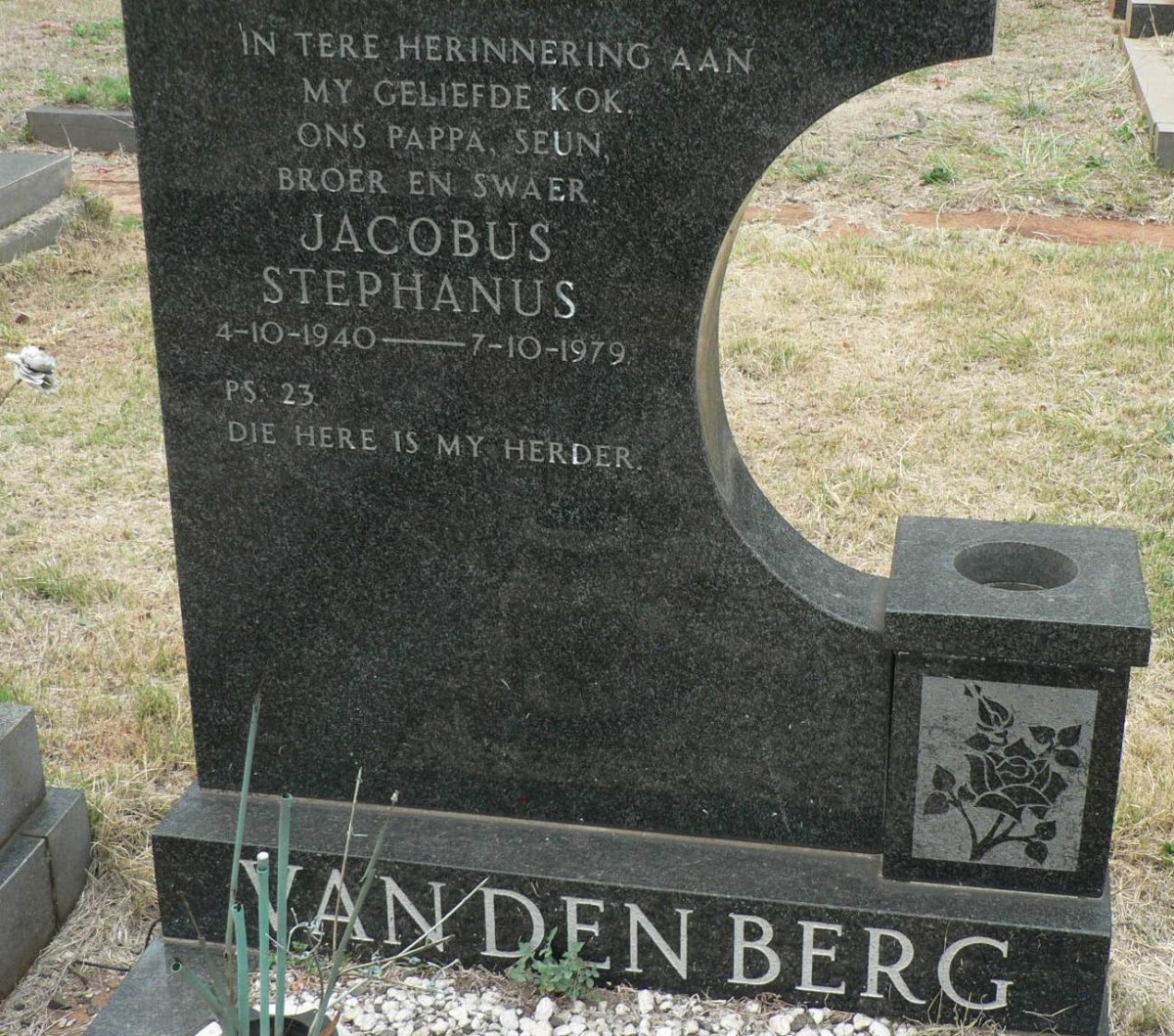 BERG Jacobus Stephanus, van den 1940-1979