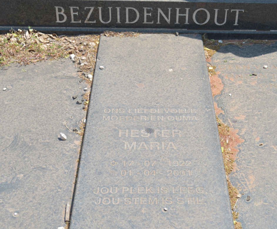 BEZUIDENHOUT Thomas Bingle 1908-1987 &amp; Hester Maria 1922-2001 :: BEZUIDENHOUT Thomas Bingle 1946-1984