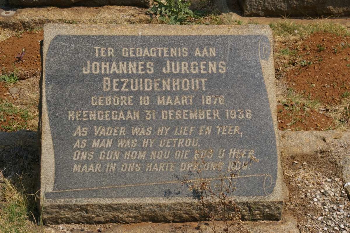 BEZUIDENHOUT Johannes Jurgens 1876-1936