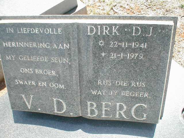 BERG Dirk D.J., v.d. 1941-1979