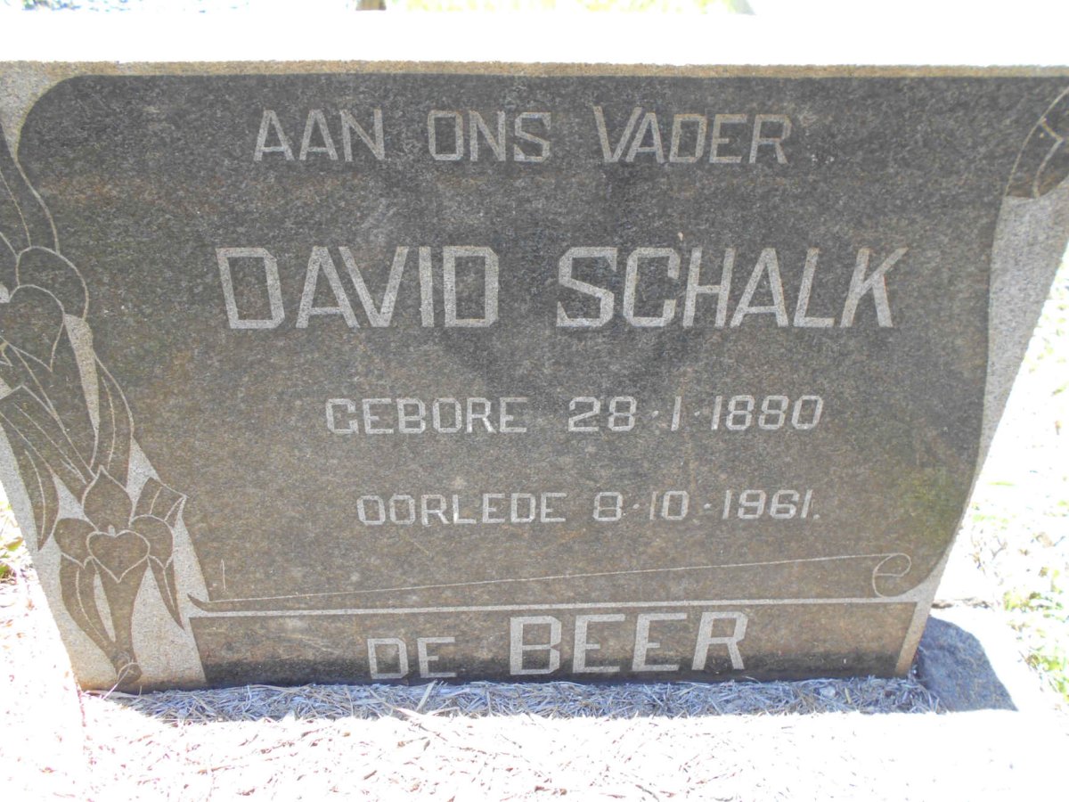 BEER David Schalk, de 1880-1961