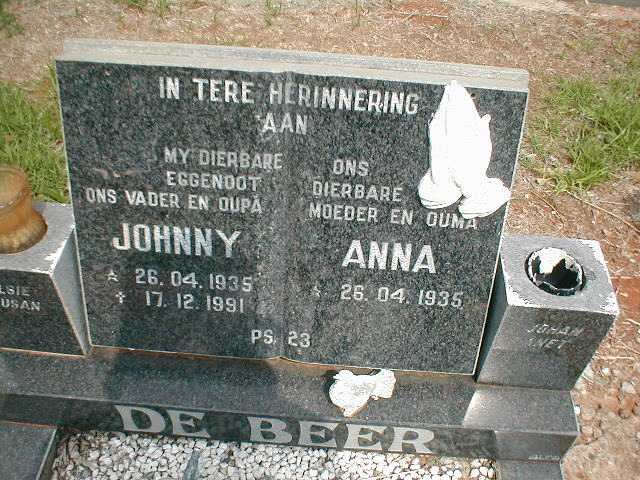 BEER Johnny, de 1935-1921 &amp; Anna 1935-