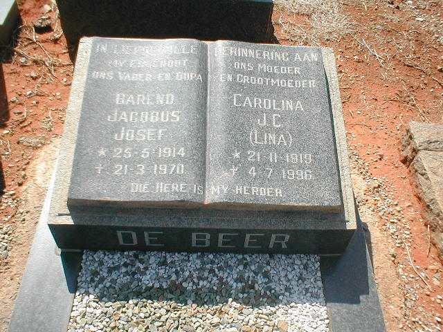 BEER Barend Jacobus Josef, de 1914-1970 &amp; Carolina J.C. 1919-1996