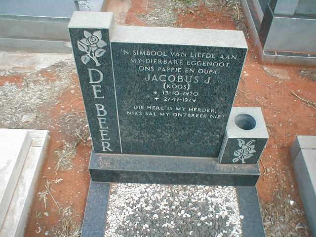 BEER Jacobus J., de 1920-1979