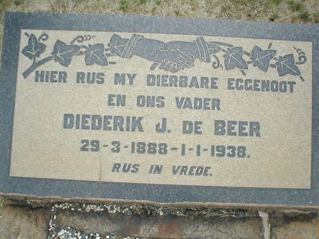 BEER Diederik J., de 1888-1938