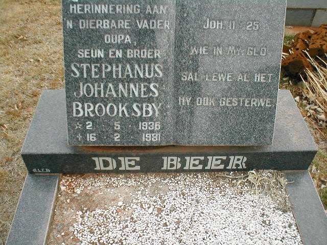 BEER Stephanus Johannes Brooksby, de 1936-1981