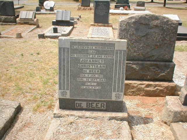 BEER Johannes Christiaan, de 1912-1943