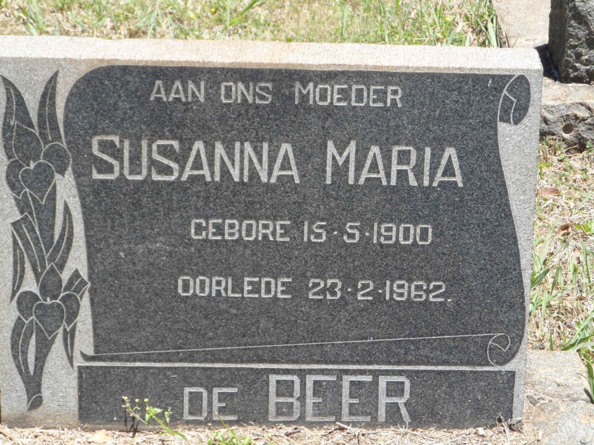 BEER Susanna Maria, de 1900-1962