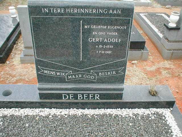 BEER Gert Adolf, de 1939-1987