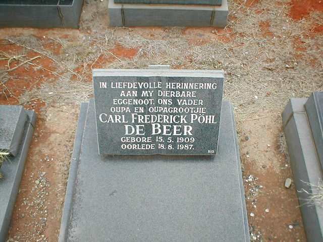 BEER Carl Frederick Pöhl, de 1909-1987