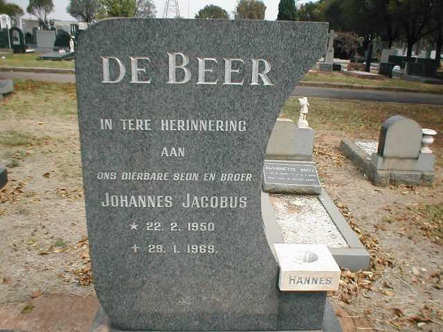 BEER  Johannes Jacobus, de  1950-1969