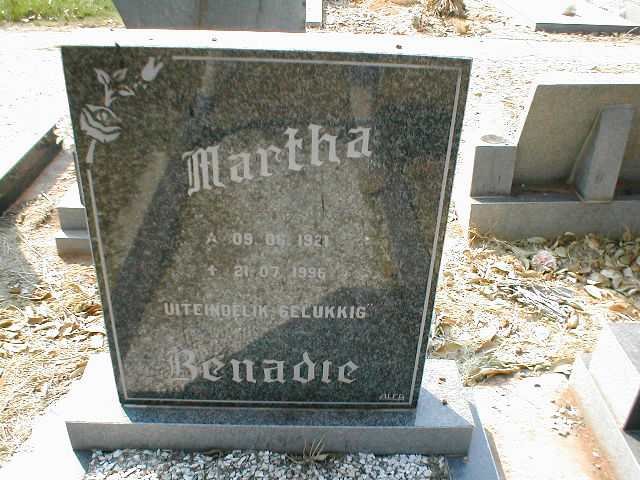 BENADIE Martha 1921-1996