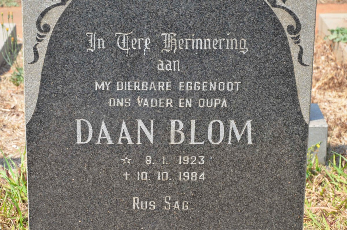BLOM Daan 1923-1984