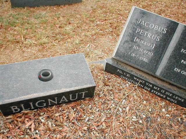 BLIGNAUT Jacobus Petrus 1920-1986