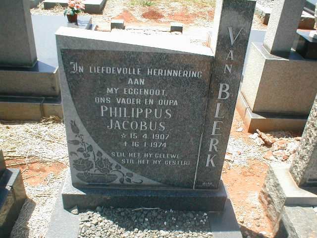 BLERK Philippus Jacobus, van 1907-1974