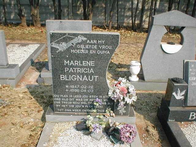 BLIGNAUT Marlene Patricia 1947-1996