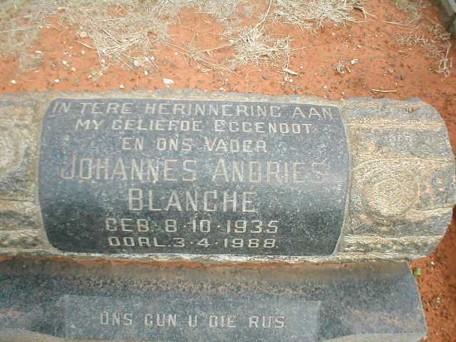 BLANCHE Johannes Andries 1935-1968