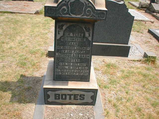 BOTES Jacobus Abraham 1907-1942