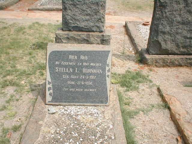 BORNMAN Stella L. nee BUYS 1917-1950