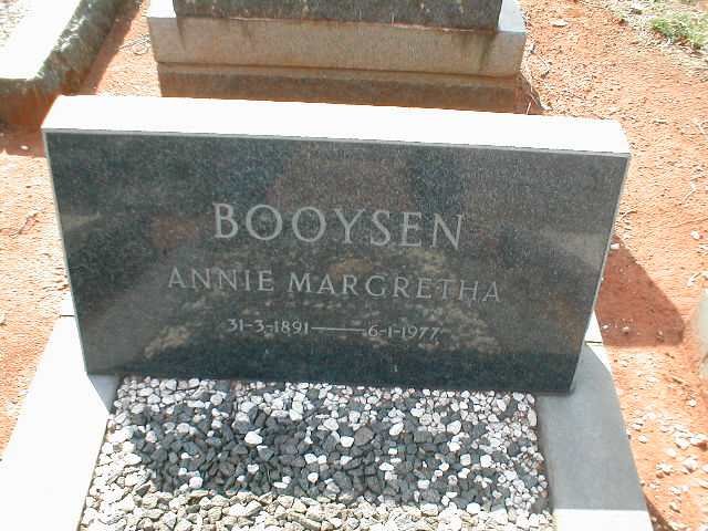 BOOYSEN Annie Margretha 1891-1977