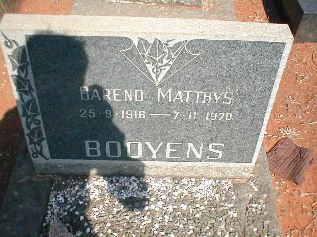 BOOYENS Barend Matthys 1916-1970