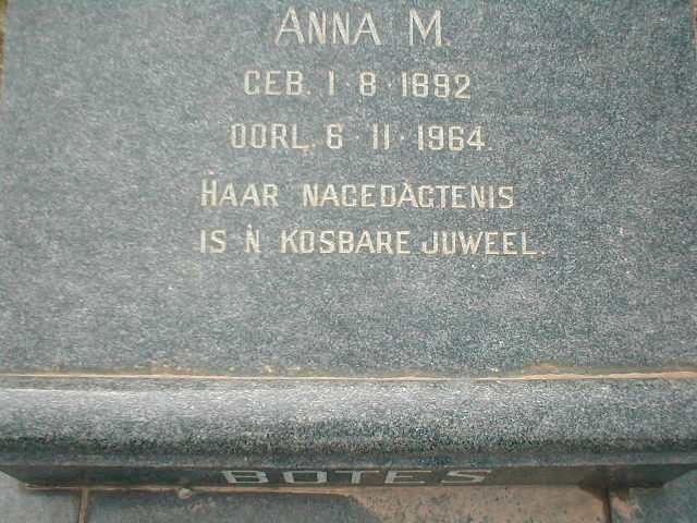 BOTES Anna M. 1892-1964