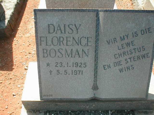 BOSMAN Daisy Florence 1925-1971