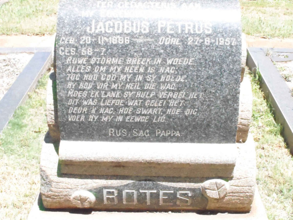 BOTES Jacobus Petrus 18?6-1957