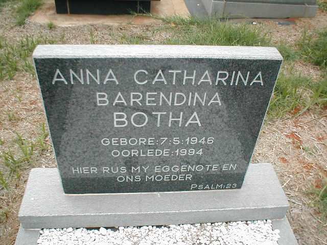BOTHA Anna Catharina Barendina 1946-1994