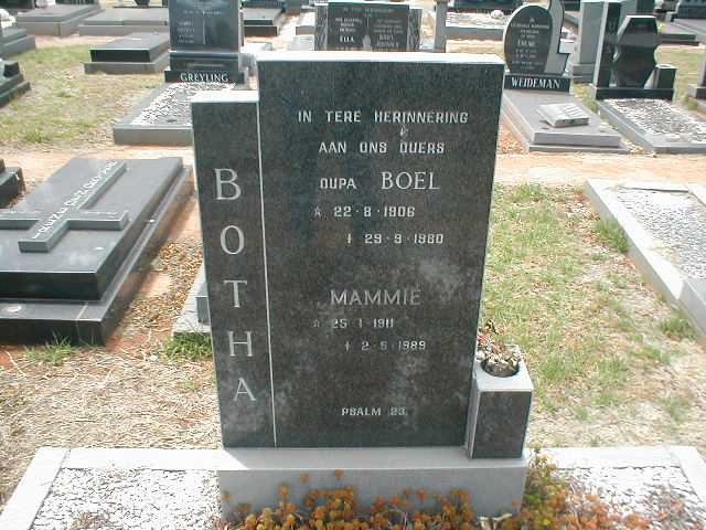 BOTHA Boel 1906-1980 &amp; ? 1911-1989