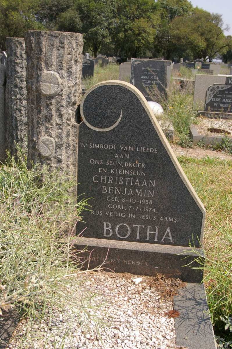 BOTHA Christiaan Benjamin 1958-1974