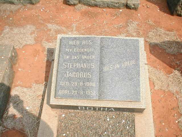 BOTHA Stephanus Jacobus 1909-1951