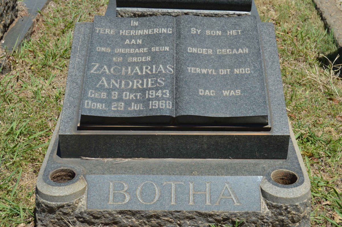 BOTHA Zacharias Andries 1943-1960