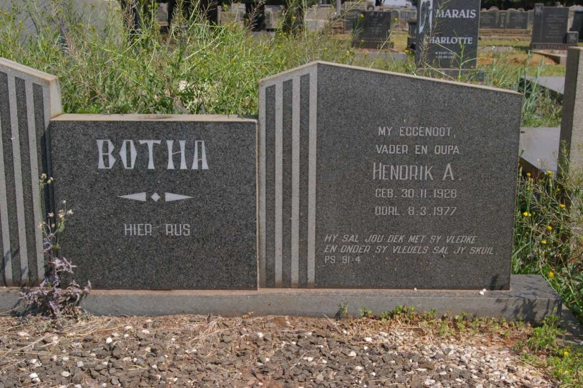 BOTHA Hendrik A. 1928-1977
