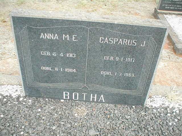 BOTHA Casparus J. 1917-1969 &amp; Anna M.E. 1913-1984