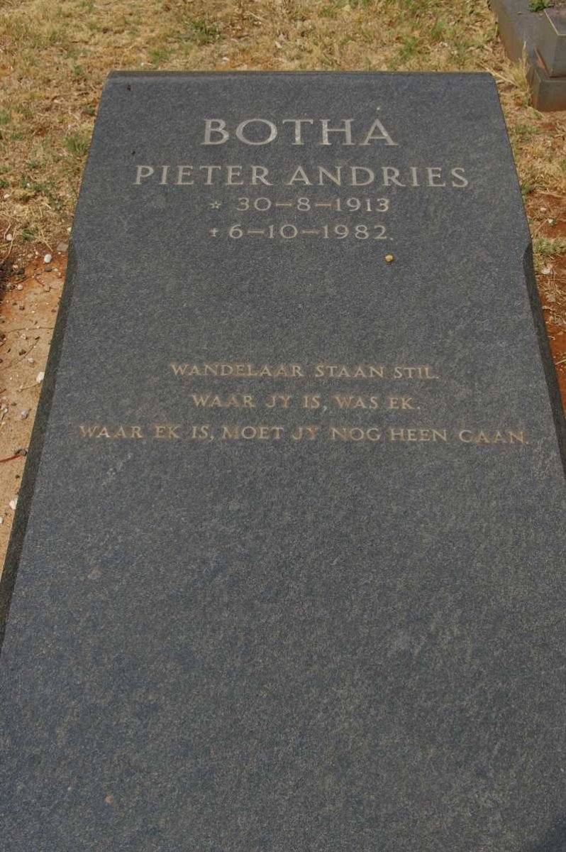 BOTHA Pieter Andries 1913-1982