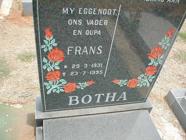 BOTHA Frans 1931-1995