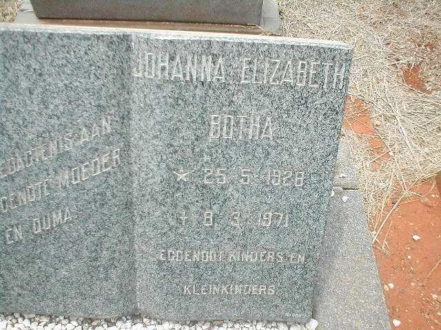 BOTHA Johanna Elizabeth 1928-1971