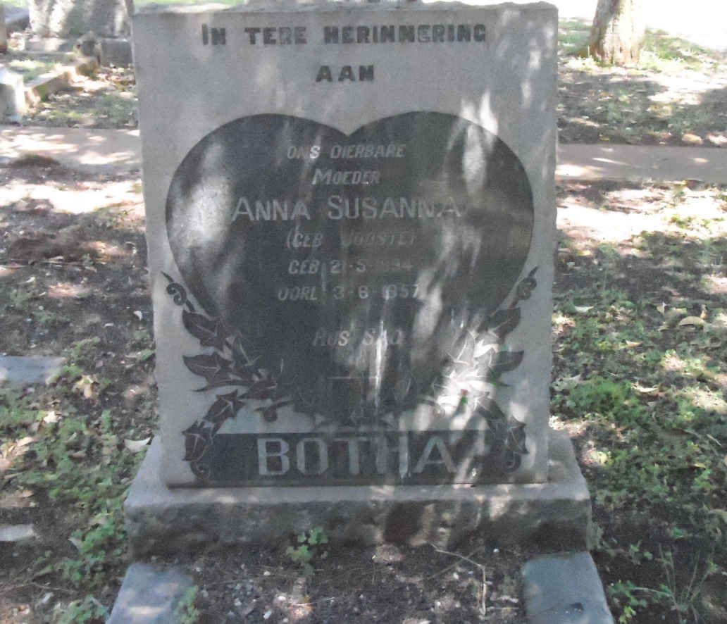 BOTHA Anna Susanna nee JOOSTE 1894-1957