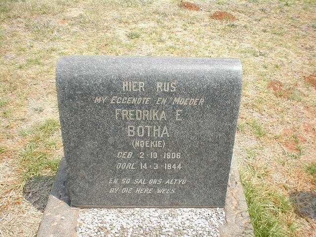BOTHA Fredrika E. 1906-1944