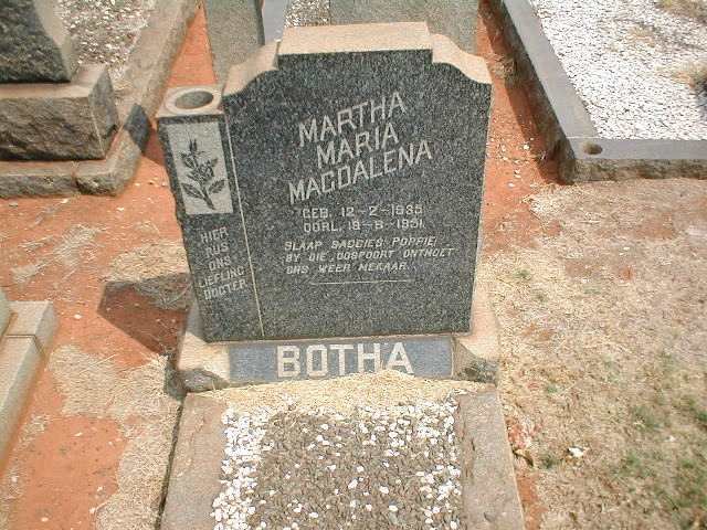 BOTHA Martha Maria Magdalena 1935-1951