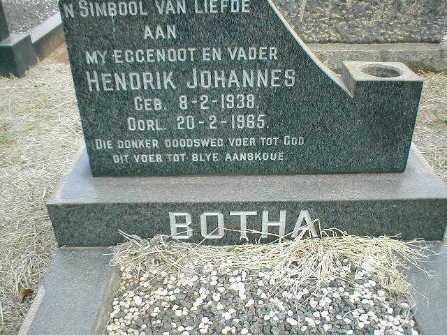 BOTHA Hendrik Johannes 1938-1965