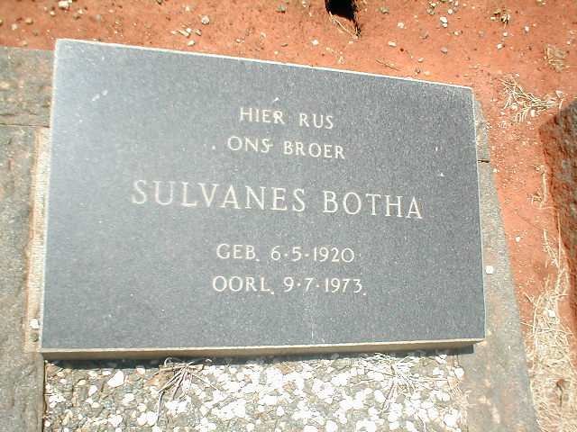 BOTHA Sulvanes 1920-1973