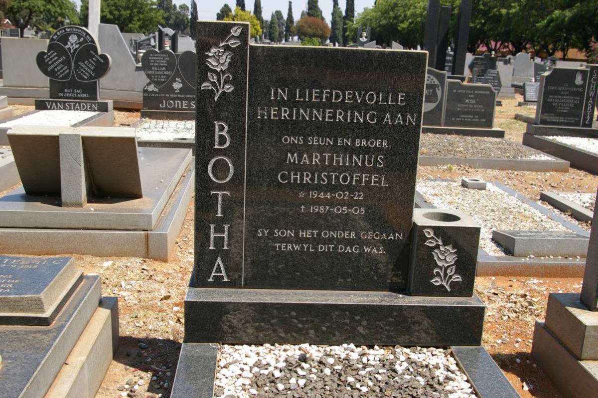 BOTHA Marthinus Christoffel 1944-1987