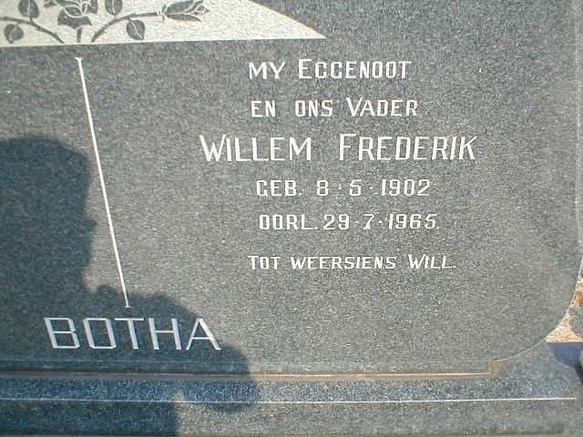 BOTHA Willem Frederik 1902-1965